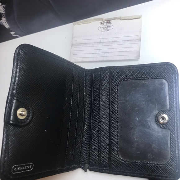 Black and dark grey Coach wallet